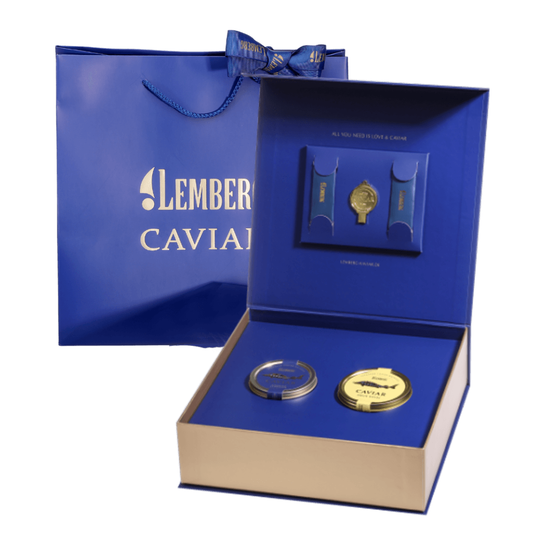 Cadeauset steurkaviaar, 2 x 50g