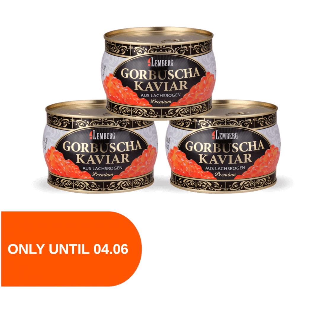Pink Salmon Caviar PREMIUM, 3 x 400g