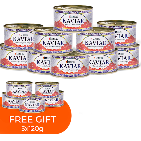 Zalmforelk Kaviaar, 120g, 10+5
