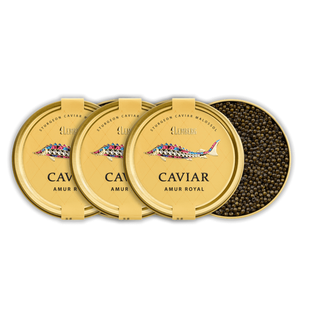 Størkaviar Amur Royal, 3 x 100 g