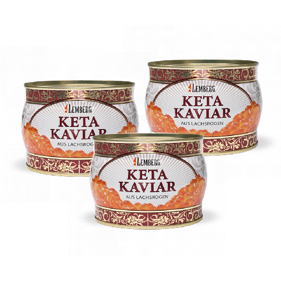 Chum Salmon Caviar, 3 x 400 g